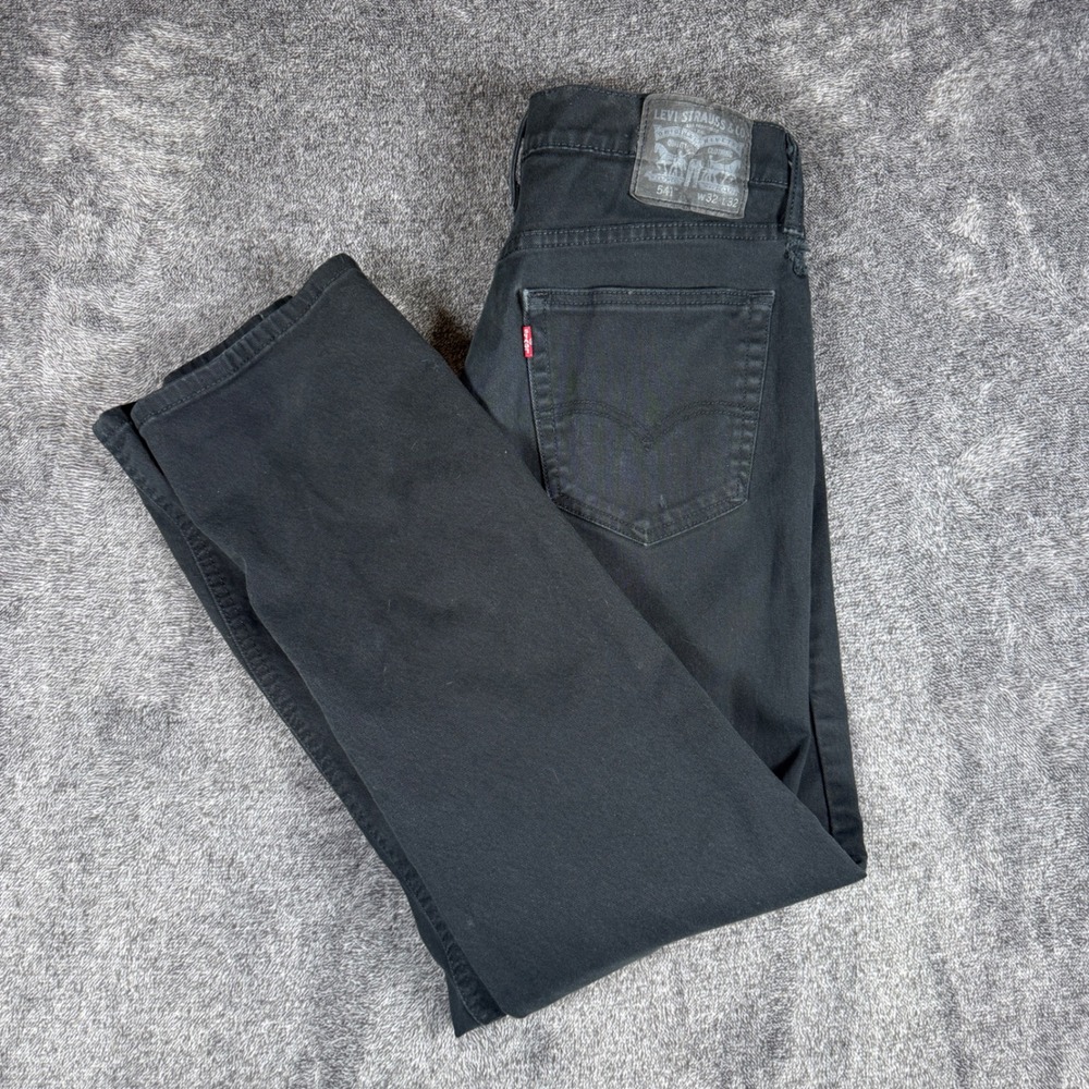 Levis 541 Athletic Taper Black Jeans Mens W32 L32 Stretch Denim Pants